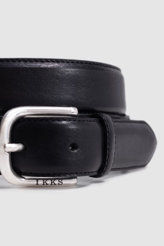 Ceinture en cuir de veau - Noir - IKKS