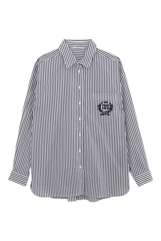 Chemise oversize - Blanc et noir - IKKS