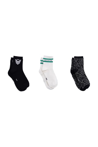 3 paires de chaussettes - Noir et blanc - IKKS