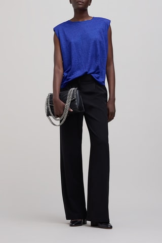 Blouse en lin - Bleu électrique - IKKS