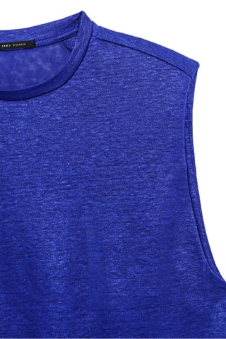 Blouse en lin - Bleu électrique - IKKS