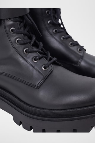 Bottines en cuir de veau - Noir - IKKS