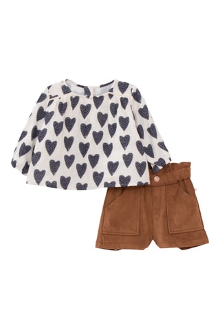 Blouse et short - Ecru et camel - IKKS