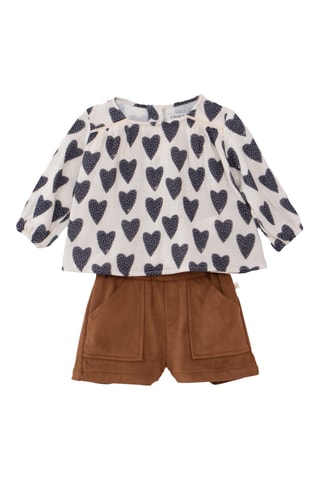 Blouse et short - Ecru et camel - IKKS