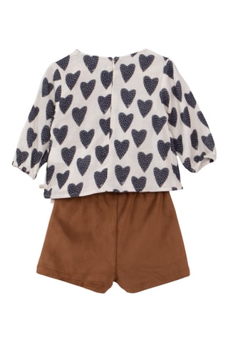 Blouse et short - Ecru et camel - IKKS