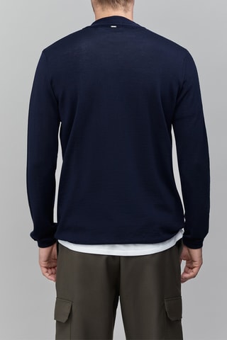 Pull en laine - Bleu marine - IKKS