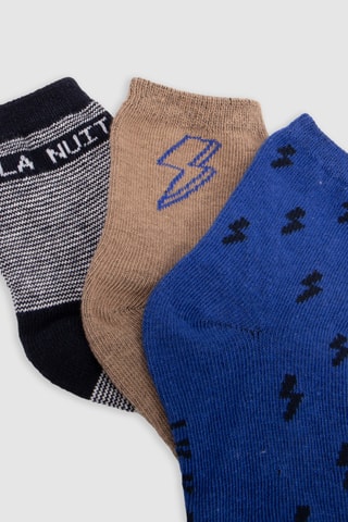 3 paires de chaussettes - Bleu et gris - IKKS
