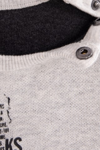 Pull réversible - Gris chiné et noir - IKKS