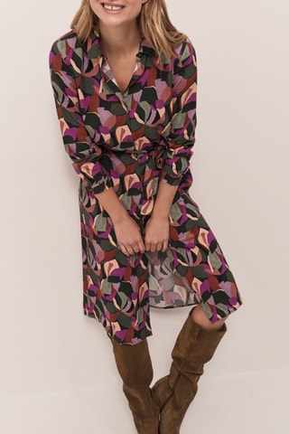 Robe chemise - Kaki et rose  - One Step