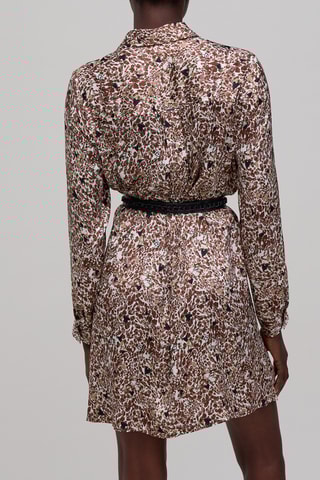 Robe chemise - Ecru et marron - IKKS