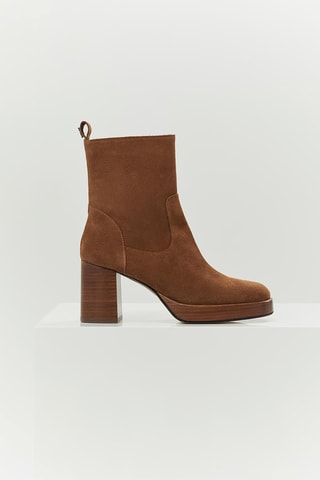 Bottines en nubuck - Camel  - One Step