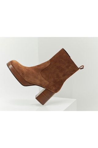 Bottines en nubuck - Camel  - One Step