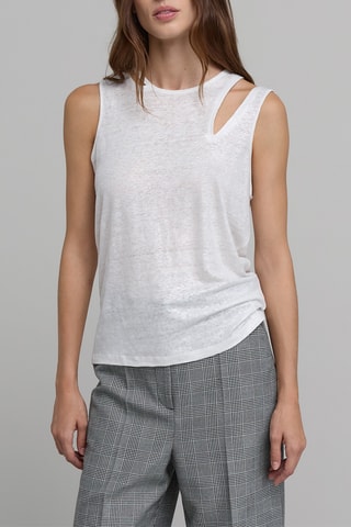 Top en lin - Blanc - IKKS