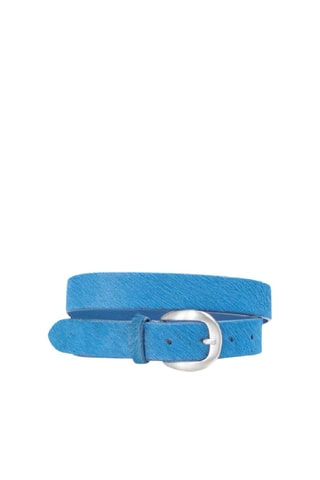 Ceinture en cuir de veau - Bleu  - One Step