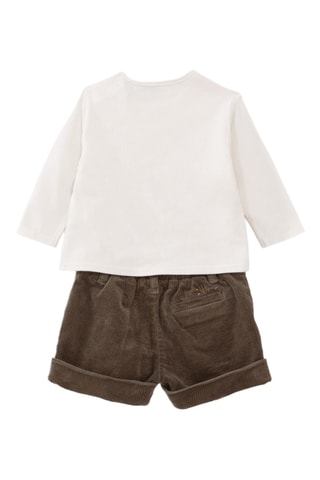 T-shirt et short - Kaki et blanc - IKKS