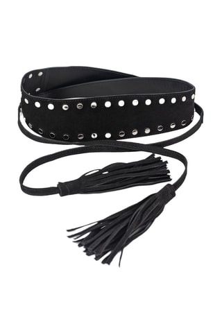 Ceinture en cuir de veau - Noir - IKKS