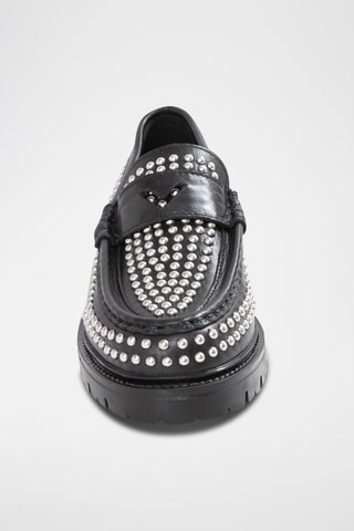 Mocassins en cuir de veau - Noir - IKKS