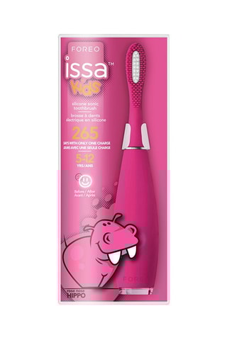 Tandenborstel ISSA kids Rose Nose Hippo - 5 tot 12 Jaar - Silicone