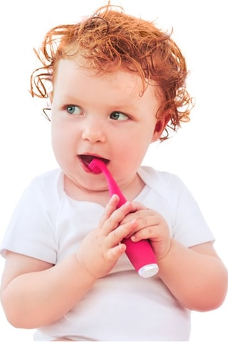 Brosse à dent ISSA baby Strawberry Rose Lion - 0 à 4 ans - Silicone