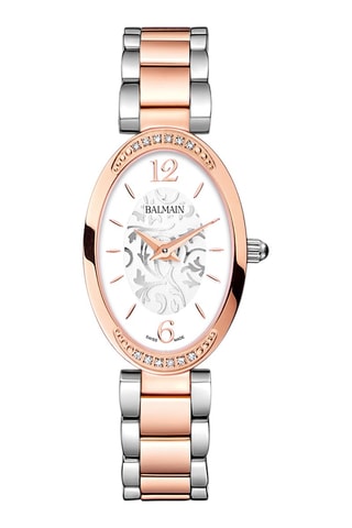 Stalen, Parelmoeren en Diamanten Quartz Horloge Madrigal