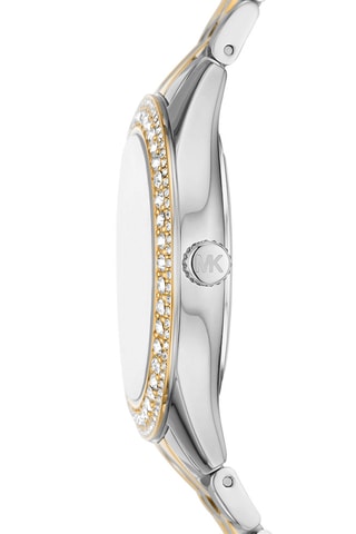 Stalen Quartz Horloge - Zilverkleurig en Goudkleurig