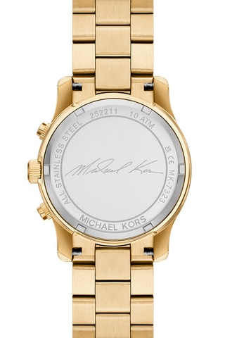 Stalen Quartz Horloge - Chronograaf - Goudkleurig