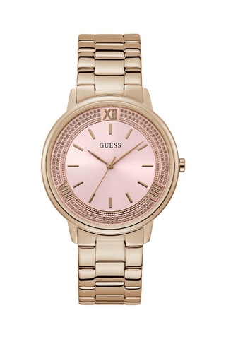 Stalen Quartz Horloge - Roségoudkleurig en Lichtroze