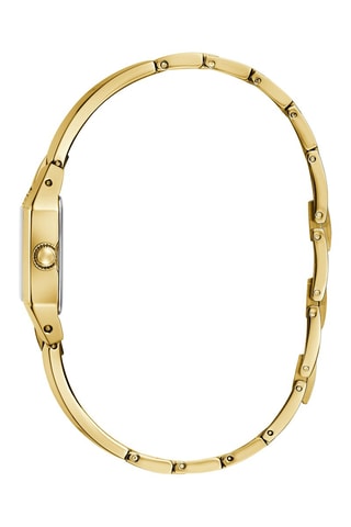 Stalen Quartz Horloge - Goudkleurig en Wit