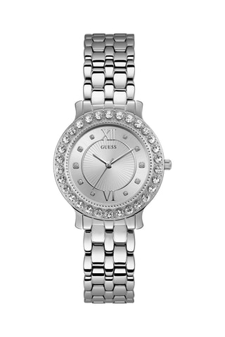 Stalen Quartz Horloge  Zilverkleurig