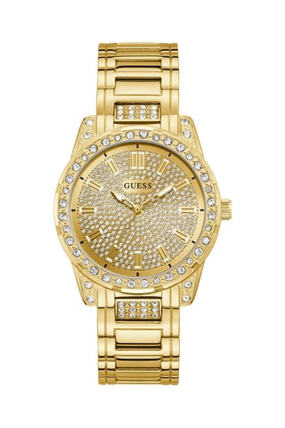 Stalen Quartz Horloge Goudkleurig