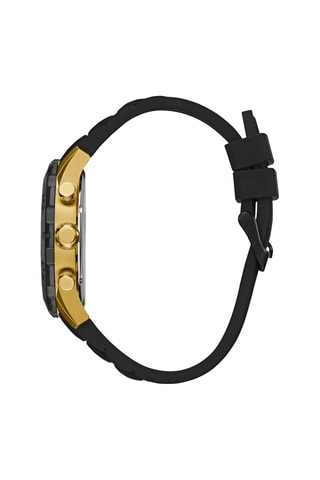 Silicone Quartz Horloge Caliber  Chronograaf - Zwart en Goudkleurig