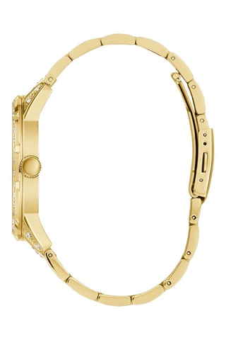 Stalen Quartz Horloge Goudkleurig