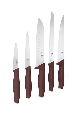 6 couteaux avec support magnétique en bois d'acacia