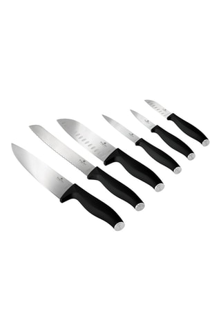 6 couteaux en acier inoxydable Matte Black Collection
