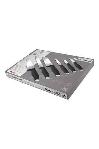 6 couteaux en acier inoxydable Matte Black Collection
