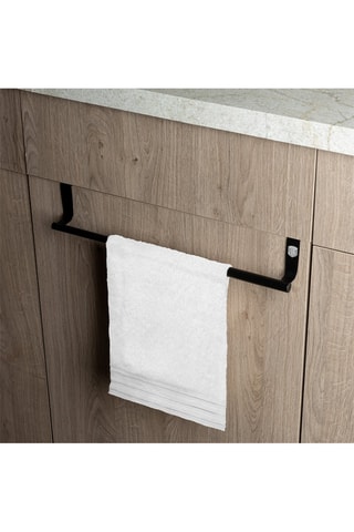 Porte-serviette extensible en acier inoxydable Blake Rose - 23/40 x 7 cm - Noir