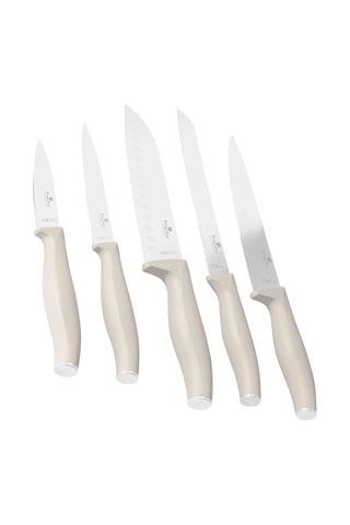 6 couteaux avec support magnétique en bois d'acacia