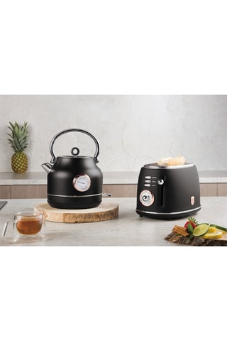 Bouilloire électrique avec thermomètre en acier inoxydable 18/10 - 1,7 l - 2200 W