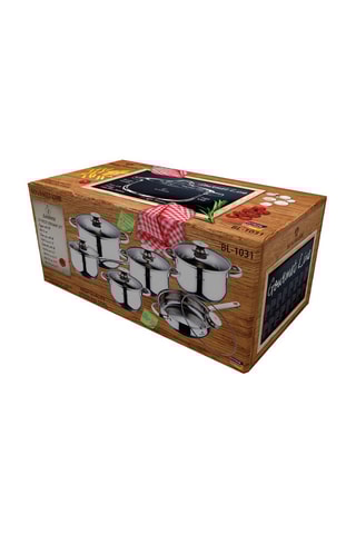 Batterie de cuisine en acier inoxydable Gourmet Line
 - 12 pièces