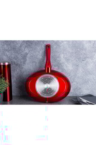 Poêle à poisson revêtement marbre Metallic Line Burgundy Edition - 35 x 25 x 4,5 cm