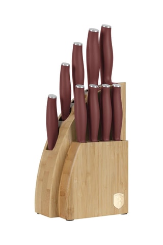 Bloc de 9 pièces en acier inoxydable Leonardo Collection