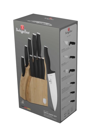 Bloc de 9 pièces en acier inoxydable Matte Black Collection