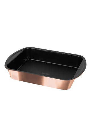 Plat à four en acier inoxydable Metallic Line Rose Gold Edition - 40 x 28,5 x 7 cm