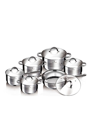Batterie de cuisine en acier inoxydable Gourmet Line - 12 pièces