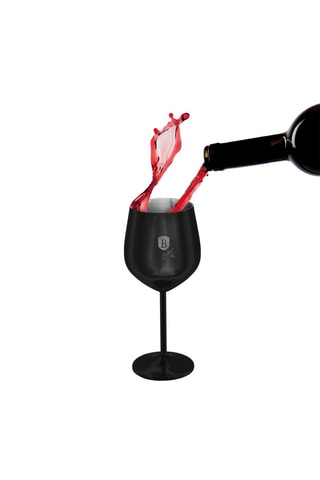 2 verres à vin en acier inoxydable - 2 x 55 cl