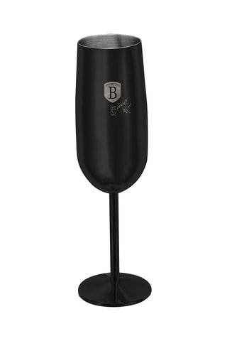 2 flûtes à champagne en acier inoxydable - 2 x 26 cl
