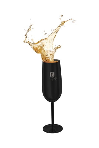 2 flûtes à champagne en acier inoxydable - 2 x 26 cl