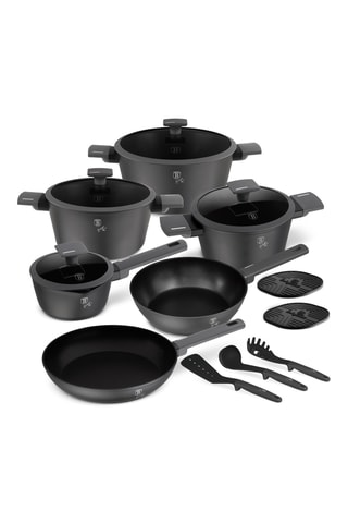 Batterie de cuisine Anthracite – 15 pièces