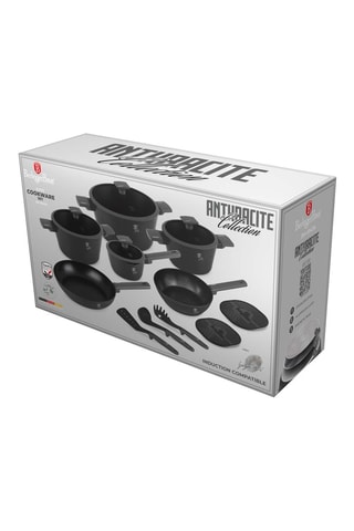 Batterie de cuisine Anthracite – 15 pièces