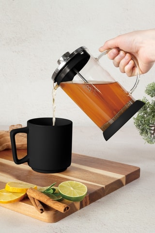 Cafetière à piston en verre borosilicate et acier inoxydable Matte Black – 60 cl